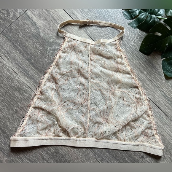 Youmita stretch Lace backless halter bra. Sz L - Picture 1 of 6